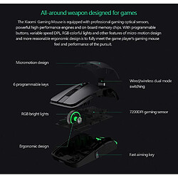 Universal Souris sans fil jeux 7200 ppp RGB rétroéclairage jeux lumière rechargeable 32 bits ARM USB 2.4GHz souris d'ordinateur pas cher