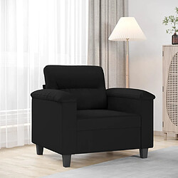 vidaXL Chaise de canapé noir 60 cm tissu microfibre