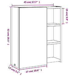 vidaXL Armoire de salle de bain à miroir avec LED blanc 45x13x52 cm pas cher