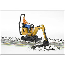 Bruder JCB - Micro Pelle 8010 CTS et ouvrier de la construction