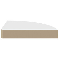 Avis vidaXL Étagère d'angle flottante blanc 25x25x3,8 cm MDF