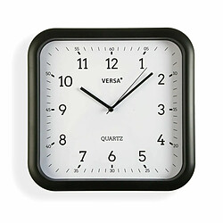 Horloge Murale Versa Noir Plastique Quartz 3,5 x 28,5 x 29,5 cm