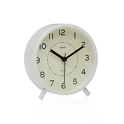 Horloge de table Versa Zeal Blanc Plastique 5,4 x 11,8 x 11 cm