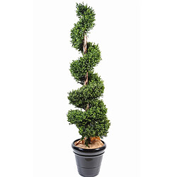 Pegane Plante artificielle haute gamme Spécial extérieur / Buis spirale artificiel - Dim : 180 x 40 cm