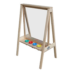 AXI Eric chevalet pour enfants en bois | Tableau de peinture avec toile en plexiglas et 4 boîtes de peinture | 50x70x105 cm