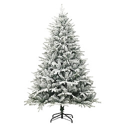 vidaXL Sapin de Noël artificiel à flocons de neige Vert 180 cm PVC/PE