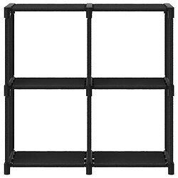 vidaXL Étagère d'affichage 4 cubes Noir 69x30x72,5 cm Tissu