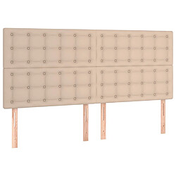 vidaXL Têtes de lit 4 pcs Cappuccino 100x5x78/88 cm Similicuir