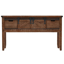 Maison Chic Table console | Meuble d'entrée | Table d'appoint Bois massif de sapin 131 x 35,5 x 75 cm Marron -GKD96186