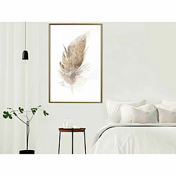 Paris Prix Affiche Murale Encadrée Lost Feather Beige 40 x 60 cm Or