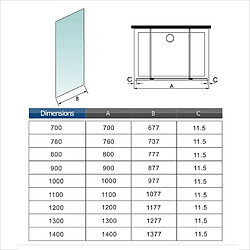 Avis Aica Sanitaire Paroi de douche Hauteur 200cm en verre securit anticalcaire 8mm