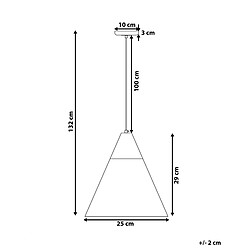 Avis Beliani Lampe suspension ALBANO Métal Blanc