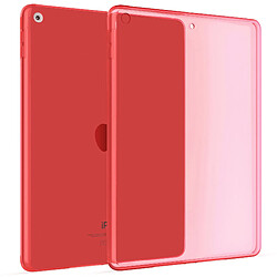 OKULI Transparent Étui Silicone Coque Housse Case Cover pour Apple iPad (10.2) (2019-2020) en Rouge