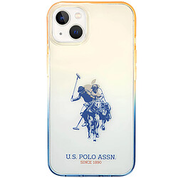 Us Polo U.S Polo Coque pour iPhone 14 Double Horse Antichoc Bords Surélevés Bleu Nuit