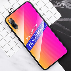 Wewoo Coque Pour Galaxy A50 PC antichoc + TPU + étui de protection en verre rose