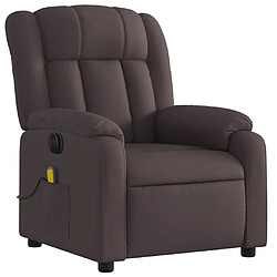 Avis vidaXL Fauteuil de massage inclinable électrique Marron foncé Tissu