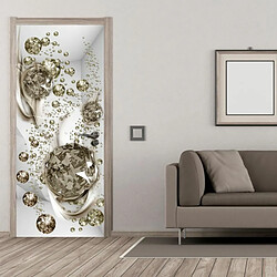 Paris Prix Papier Peint pour Porte Bubble Abstraction I 210x100cm