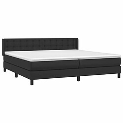 Avis Maison Chic Lit Adulte - Lit simple Lit à sommier tapissier avec matelas moelleux - Meuble de Chambre - Noir 200x200 cm Similicuir -MN60576