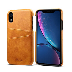 Wewoo Coque Souple Étui de protection Suteni Texture veau pour iPhone XR avec fentes cartes Marron