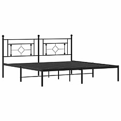 Acheter Maison Chic Cadre/structure de lit métal et tête de lit pour adulte - Lit Moderne Chambre noir 180x200 cm -MN87732