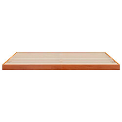 Acheter Vidaxl Cadre de lit cire marron 200x200 cm bois de pin massif