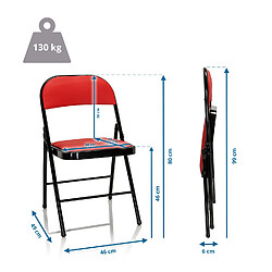 Acheter Chaise visiteur / Chaise de conférence / Pliante TUDELA Similicuir Rouge hjh OFFICE