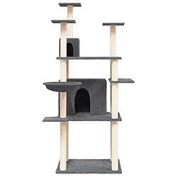 Avis Arbre à chat avec griffoirs,niche pour chat en sisal Gris foncé 166 cm -MN29505