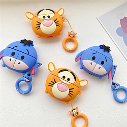 GUPBOO Airpods Coque Housse Étui Protecteur Compatible pour AirPods1/2-Silicone d'âne de tigre de dessin animé mignon