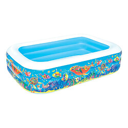 Bestway Piscine rectangulaire Deluxe Décor Poissons - 3.05 x 1.83 x 0.56 m