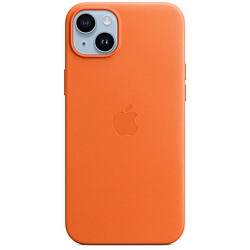 Avis Coque en cuir avec MagSafe pour Apple iPhone 14 Plus Orange