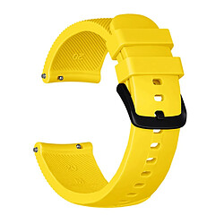 Bracelet en silicone sergé jaune pour votre Garmin Move Luxe/Move Style/Move 3/Move Venu