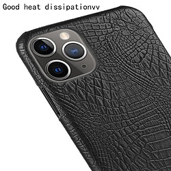 Wewoo Coque Rigide Pour iPhone 11 Pro Crocodile antichoc Texture PC + Etui PU Noir pas cher