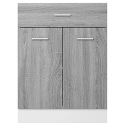 Acheter vidaXL Armoire de plancher à tiroir Sonoma gris 60x46x81,5 cm