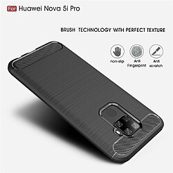 Wewoo Coque Souple TPU en fibre de carbone pour Huawei Nova 5i Pro Noir