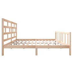 Acheter vidaXL Cadre de lit sans matelas bois massif 200x200 cm