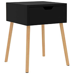 vidaXL Table de chevet Noir 40x40x56 cm Bois d'ingénierie