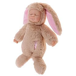 Poupées en Peluche Bébés Poupées pour Enfants Oreilles de Lapin Gris pas cher