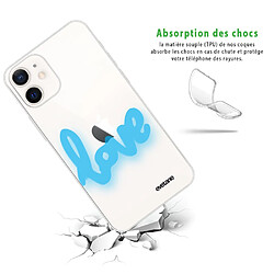 Avis Coque iPhone 12 mini souple transparente Love Fluo Motif Ecriture Tendance Evetane