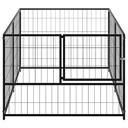 Avis Helloshop26 Chenil extérieur cage enclos parc animaux chien noir 200 x 100 x 70 cm acier 02_0000508