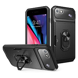 Coque en TPU + acrylique avec béquille noir pour votre iPhone 7/8/SE (2020)/(2022)