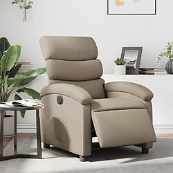 vidaXL Fauteuil inclinable électrique Cappuccino Similicuir