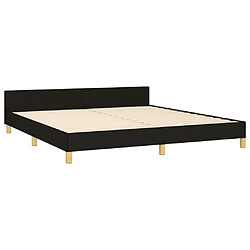 Avis vidaXL Cadre de lit sans matelas noir 160x200 cm tissu