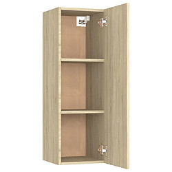 Maison Chic Meuble TV scandinave - Banc TV pour salon Chêne sonoma 30,5x30x90 cm Aggloméré -MN46072 pas cher