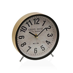 Horloge de table Versa Grand Hotel Métal 4,5 x 18,5 x 18,5 cm