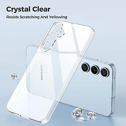 Coque Silicone Transparente + Verres Trempes et Protections Camera Arriere Transparent X2 Pour Samsung Galaxy A55 Little Boutik©