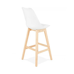 Acheter Kokoon Design Tabouret de bar design APRIL WHITE 48x56x112 cm