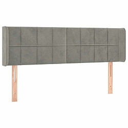 Avis Maison Chic Tête de lit scandinave à LED,meuble de chambre Gris clair 147x16x78/88 cm Velours -MN97579