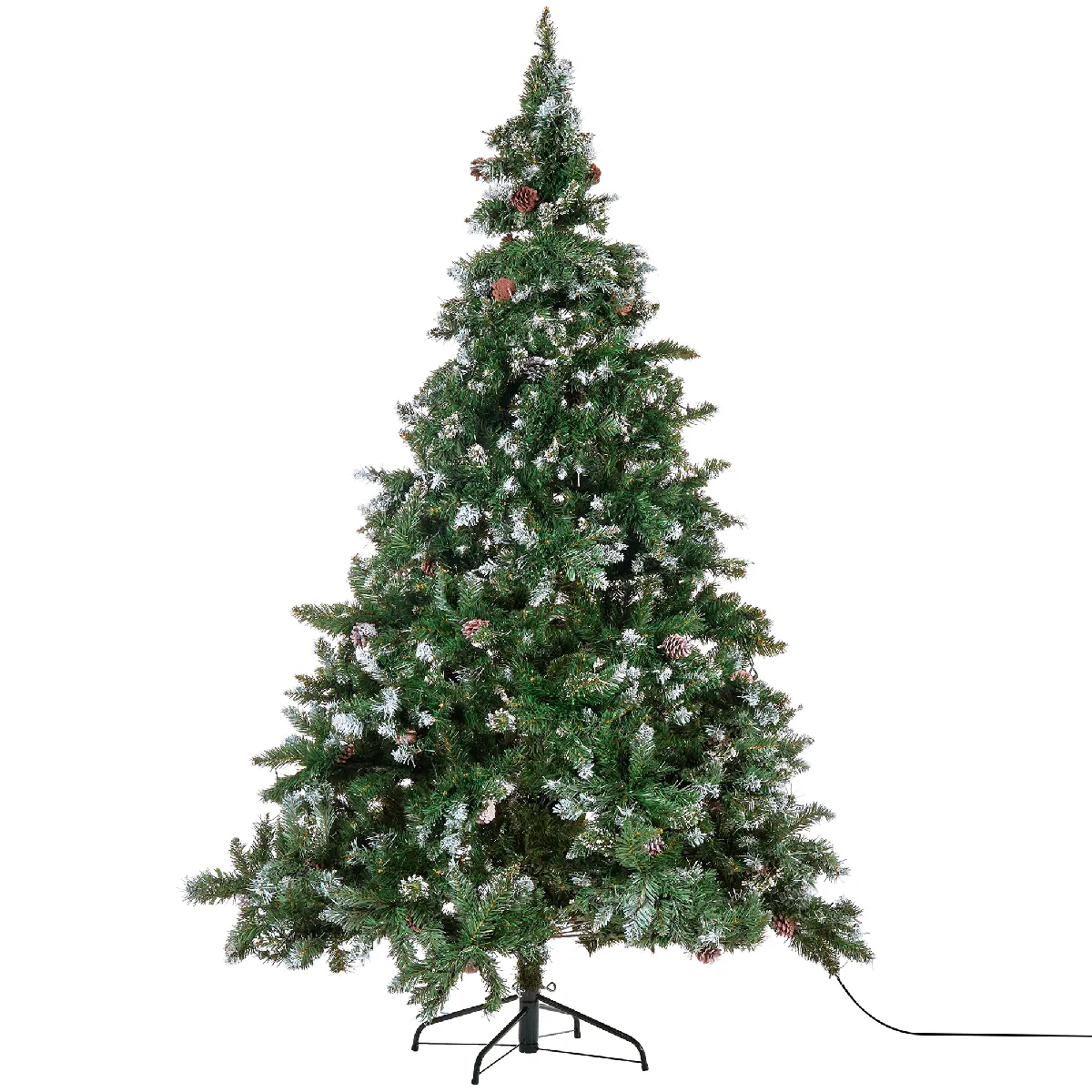 Beliani Sapin de Noël pré-allumé PALOMAR 210 cm Vert pas cher