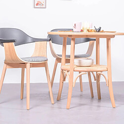 Acheter Nest Dream Table ronde rétro de style vintage en bois de frêne naturel (80cm) - Oldhouse