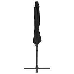 Avis Helloshop26 Parasol mobilier de jardin déporté avec mât en acier 300 cm noir 02_0008474